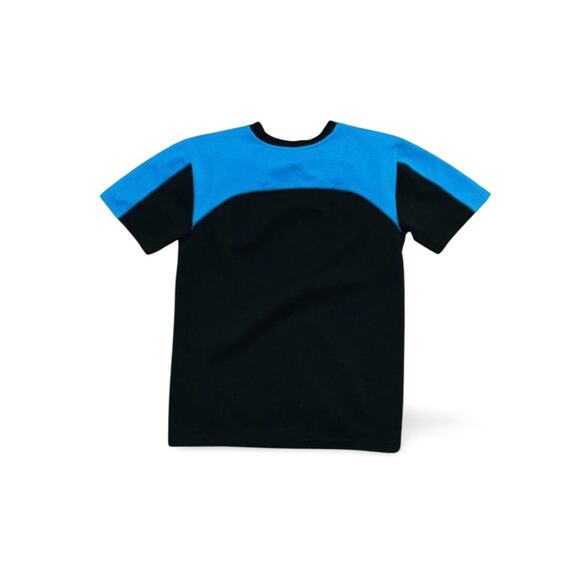 NFL North Carolina Panthers Blue and Black T-Shirt Size M 10/12 - Picture 2 of 3